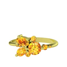 Sitrin 18 ayar altın yüzük