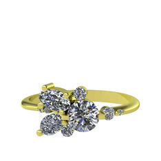 Binx Yüzük - Swarovski 14 ayar altın yüzük #hjvd8b