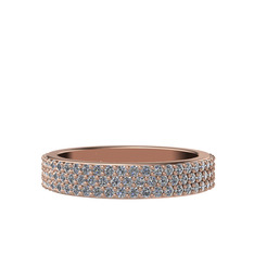 Brees Tamtur Yüzük - Pırlanta ve swarovski 14 ayar rose altın yüzük (0.506 karat) #12byxkf