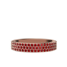 Brees Tamtur Yüzük - Garnet 8 ayar rose altın yüzük #agwvlr
