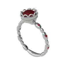 Kamina Yüzük - Kök yakut ve garnet 925 ayar gümüş yüzük #1l9nm7j