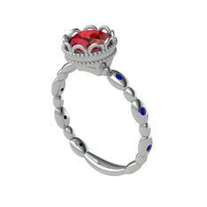 Kamina Yüzük - Garnet ve lab safir 925 ayar gümüş yüzük #1sr4a6u