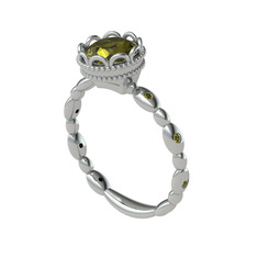 Peridot 925 ayar gümüş yüzük