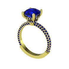 Rani Tektaş Yüzük - Lab safir 8 ayar altın yüzük #pbmfde