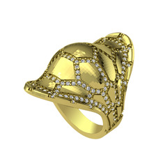 Ornate Kamplumbağa Yüzük - Swarovski 925 ayar altın kaplama gümüş yüzük #xt7ixc