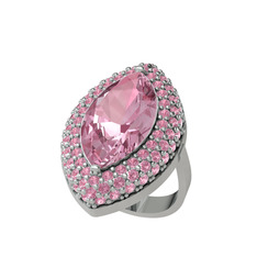 Efsunkar Mekik Yüzük - Pembe kuvars 925 ayar gümüş yüzük #1ycal8f