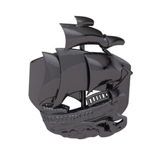 Amiral Gemi YüzüK - 925 ayar siyah rodyum kaplama gümüş yüzük #9ome19