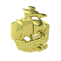 Amiral Gemi YüzüK - 14 ayar altın yüzük #af09sk