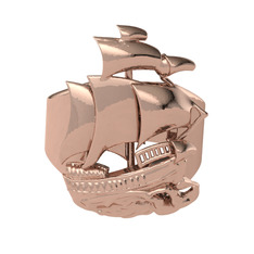 Amiral Gemi YüzüK - 18 ayar rose altın yüzük #lcxfmi