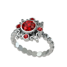 Aidara Vintage Yüzük - Garnet 925 ayar gümüş yüzük #c7egck