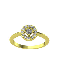Minimal İris Yüzük - Swarovski 18 ayar altın yüzük #qxnqjg