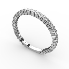 Swarovski 14 ayar beyaz altın yüzük