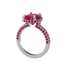 Rodolit garnet 925 ayar gümüş yüzük