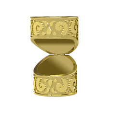 İkili Maha Yüzük - 925 ayar altın kaplama gümüş yüzük #1ale0