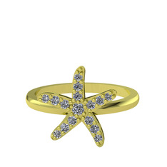 Denizyıldızı Yüzük - Pırlanta 14 ayar altın yüzük (0.32 karat) #ikq4ki