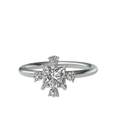 Earla Yüzük - Swarovski 14 ayar beyaz altın yüzük #1ocbxae