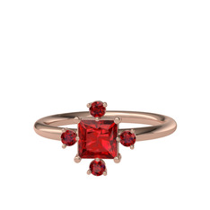 Earla Yüzük - Garnet 18 ayar rose altın yüzük #1yygncr