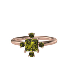 Earla Yüzük - Peridot 925 ayar rose altın kaplama gümüş yüzük #xyhyjh