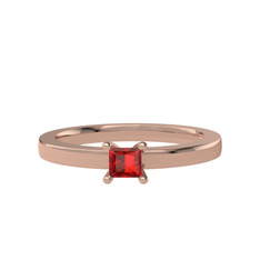 Garnet 8 ayar rose altın yüzük