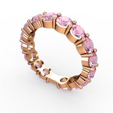 Rosen Tamtur Yüzük - Pembe kuvars 925 ayar rose altın kaplama gümüş yüzük #13ko8cq