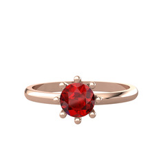 Garnet 8 ayar rose altın yüzük