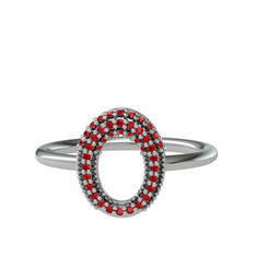 Garnet 925 ayar gümüş yüzük