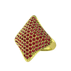 Garnet 14 ayar altın yüzük