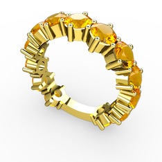 Tiana Tamtur Yüzük - Sitrin 14 ayar altın yüzük #137kdgk