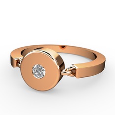 Swarovski 14 ayar rose altın yüzük