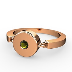 Peridot 8 ayar rose altın yüzük
