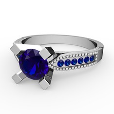 Edina Tektaş Yüzük - Lab safir 925 ayar gümüş yüzük #18sofdn