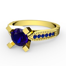 Edina Tektaş Yüzük - Lab safir 18 ayar altın yüzük #3o8aan