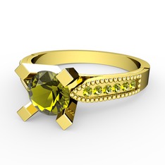 Edina Tektaş Yüzük - Peridot 8 ayar altın yüzük #ugedy