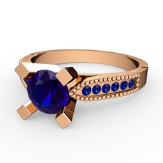 Edina Tektaş Yüzük - Lab safir 8 ayar rose altın yüzük #wupazp