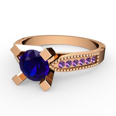 Edina Tektaş Yüzük - Lab safir ve ametist 8 ayar rose altın yüzük #zgq9ce