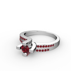 Garnet 925 ayar gümüş yüzük