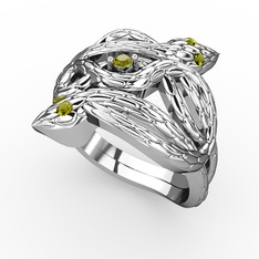 Vipera Yüzük - Peridot 925 ayar gümüş yüzük #1favj1g