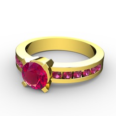 Verena Tektaş Yüzük - Rodolit garnet 18 ayar altın yüzük #1ewve79