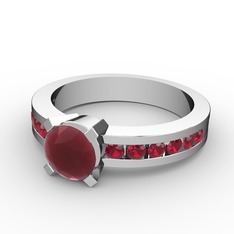 Verena Tektaş Yüzük - Kök yakut ve garnet 18 ayar beyaz altın yüzük #1i0wgme