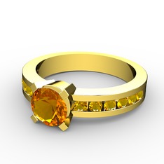 Verena Tektaş Yüzük - Sitrin 14 ayar altın yüzük #1vclqhe