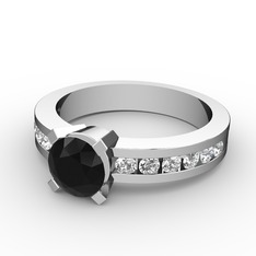 Verena Tektaş Yüzük - Siyah zirkon ve swarovski 925 ayar gümüş yüzük #mgil5e