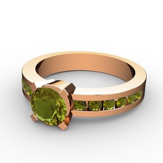 Verena Tektaş Yüzük - Peridot 14 ayar rose altın yüzük #sevqvq
