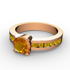 Verena Tektaş Yüzük - Sitrin 8 ayar rose altın yüzük #u7hxwx