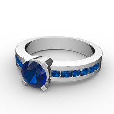 Verena Tektaş Yüzük - Lab safir 18 ayar beyaz altın yüzük #vpq7pl