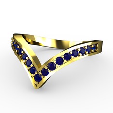 Victorian Yüzük - Lab safir 925 ayar altın kaplama gümüş yüzük #119ba55