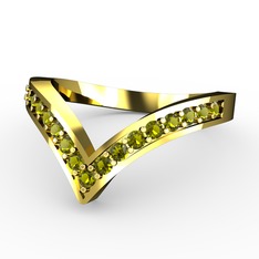 Victorian Yüzük - Peridot 8 ayar altın yüzük #1sdmbxh
