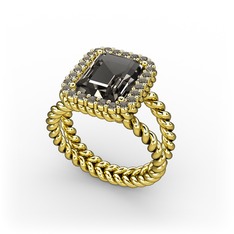 Ellora Yüzük - Dumanlı kuvars 14 ayar altın yüzük #1q5buep