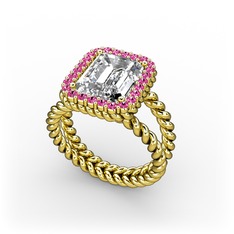 Ellora Yüzük - Swarovski ve rodolit garnet 14 ayar altın yüzük #1stx8fv