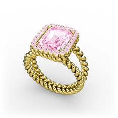 Ellora Yüzük - Pembe kuvars 8 ayar altın yüzük #jlvyps