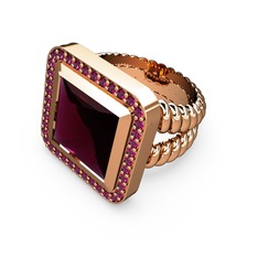 Armonia Yüzük - Rodolit garnet 14 ayar rose altın yüzük #lubi66